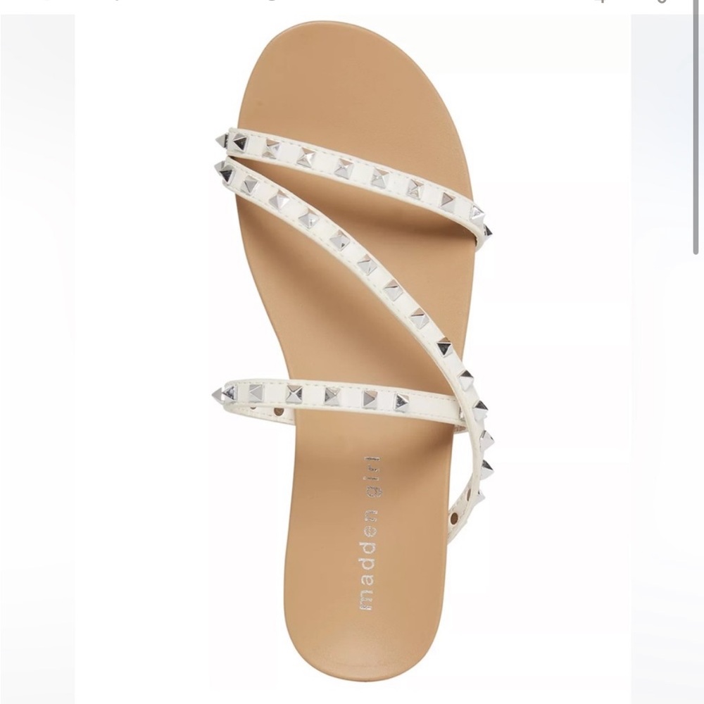 NWT Madden Girl Candy Studded Strappy Footbed Sandal Size 8